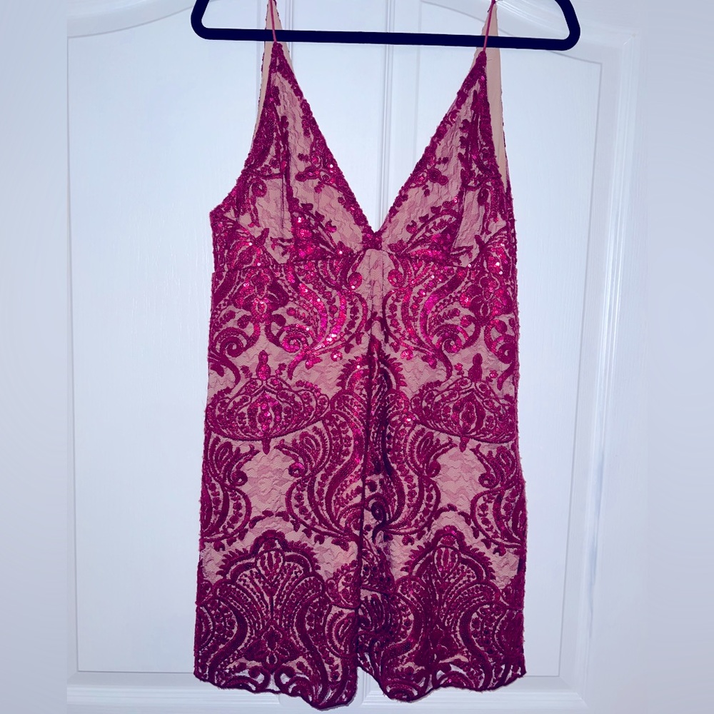 Mauve sequin dress